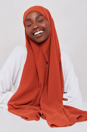 Essential Chiffon Hijab - Rust Veiled Collection 