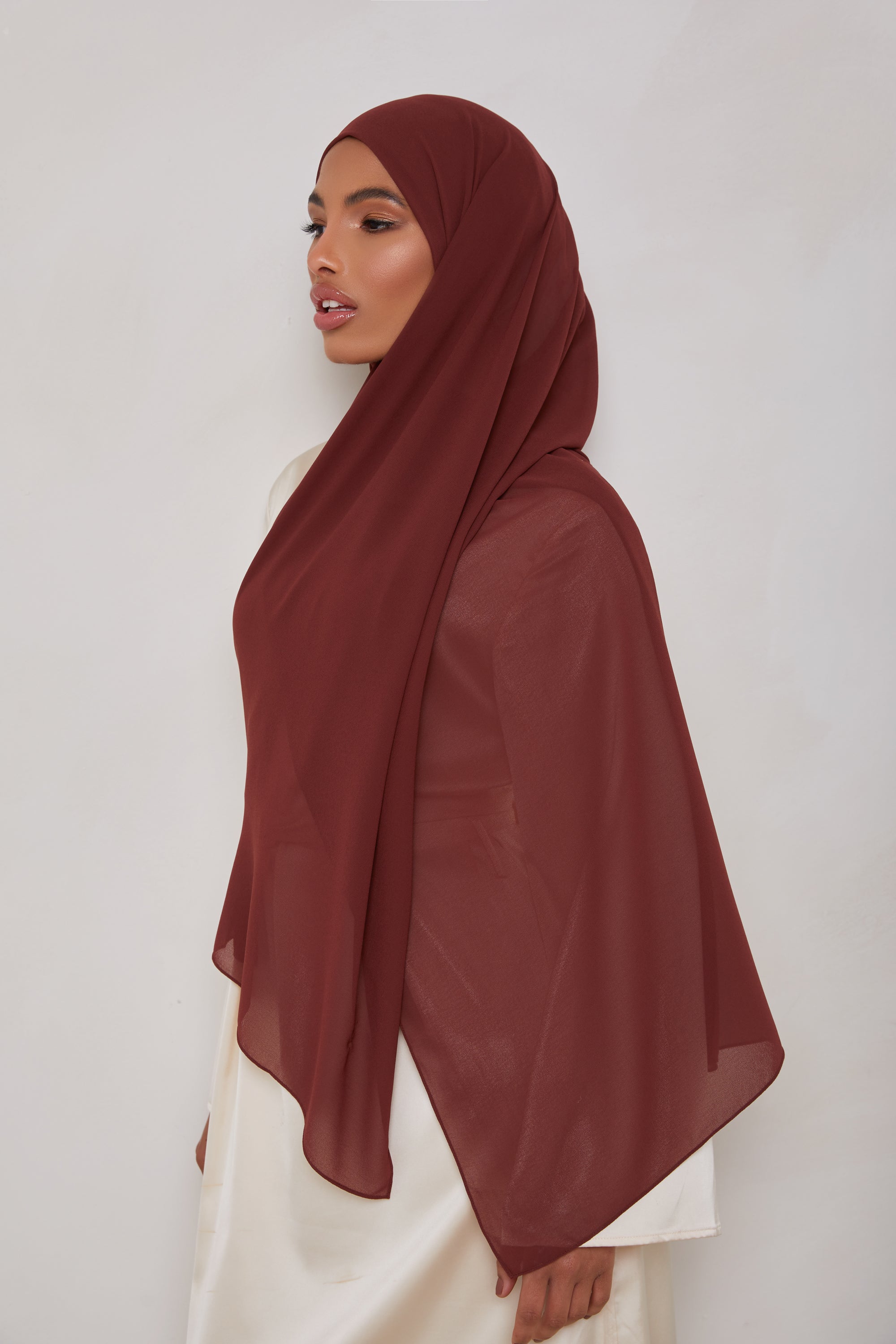 Essential Chiffon Hijab - Sable Scarves & Shawls Veiled Collection 