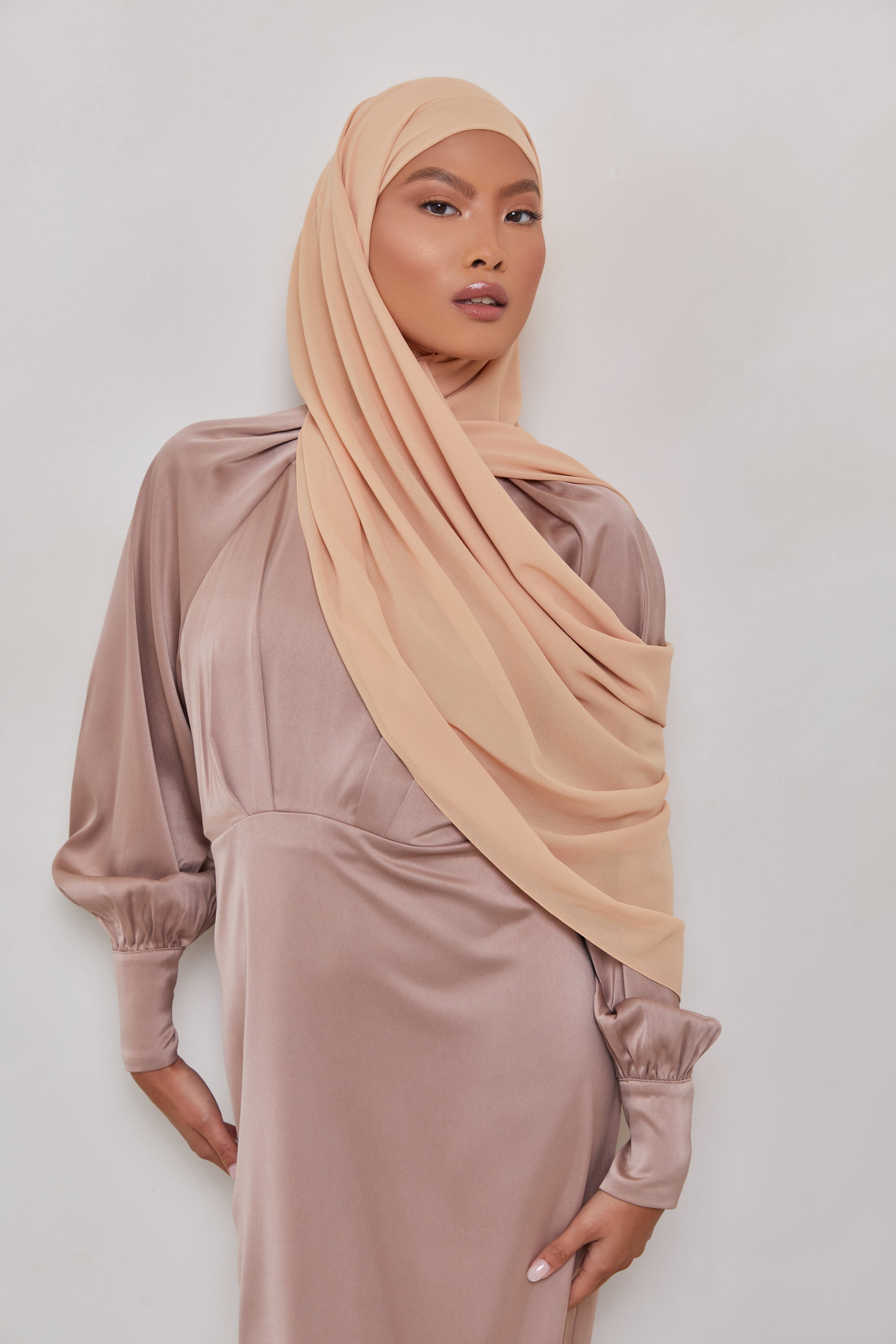Essential Chiffon Hijab - Sand Scarves & Shawls Veiled Collection 