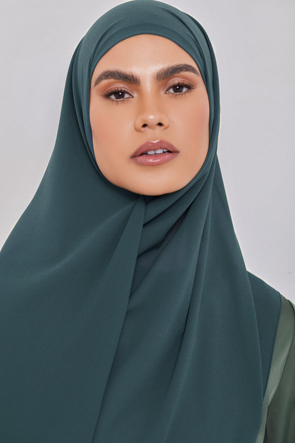 Essential Chiffon Hijab - Teal Scarves & Shawls Veiled Collection 