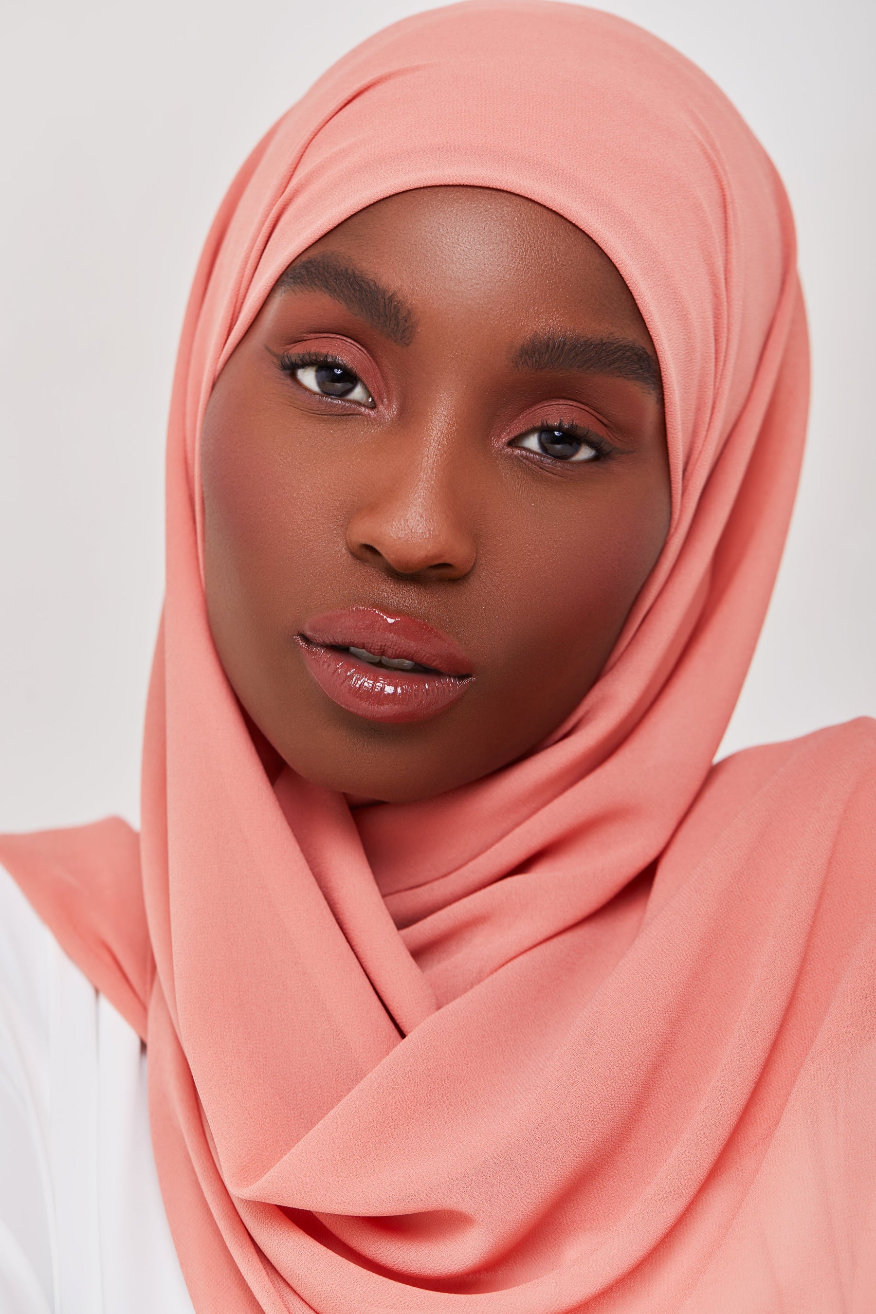 Essential Chiffon Hijab - Warm Peach Veiled Collection 