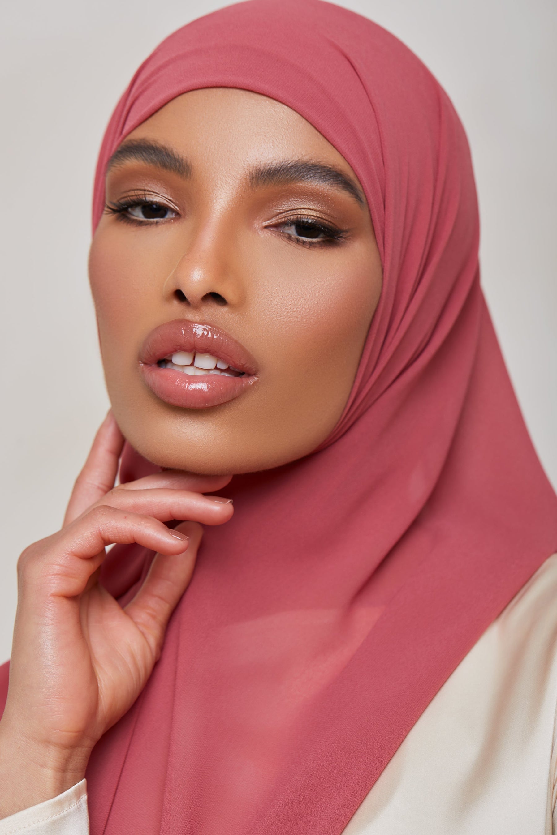 Essential Chiffon Hijab - Warm Rose Veiled Collection 