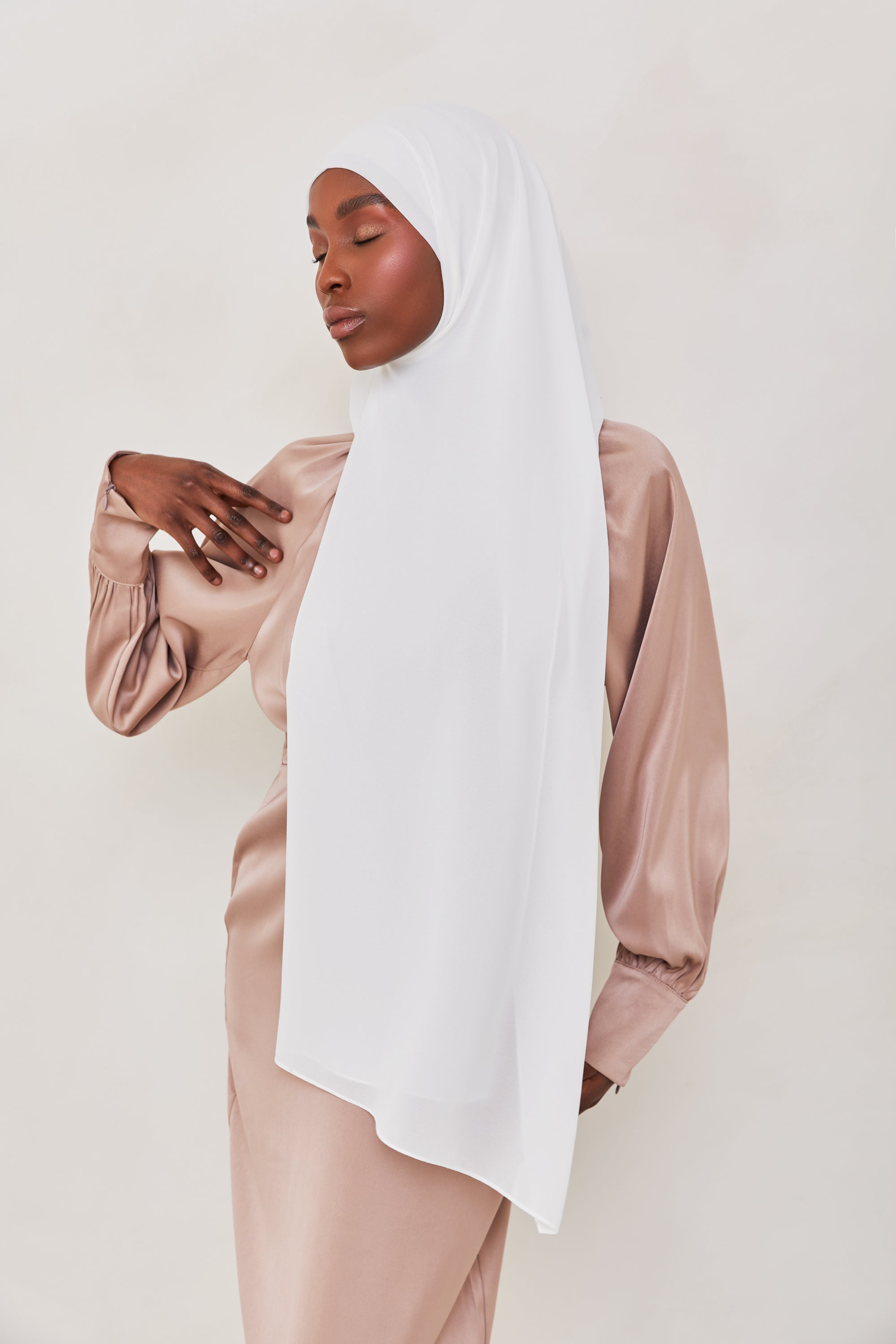 Essential Chiffon Hijab - White Veiled Collection 