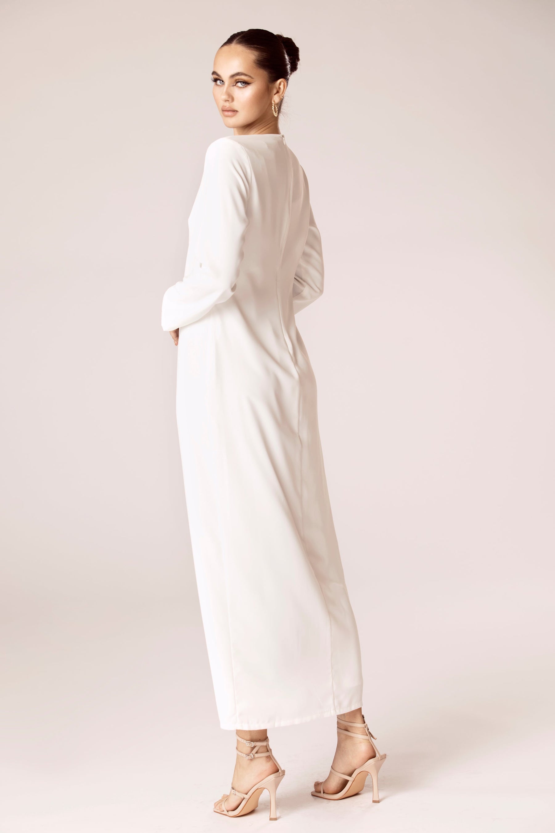 Essential Inner Slip Maxi Dress - White Veiled Collection 