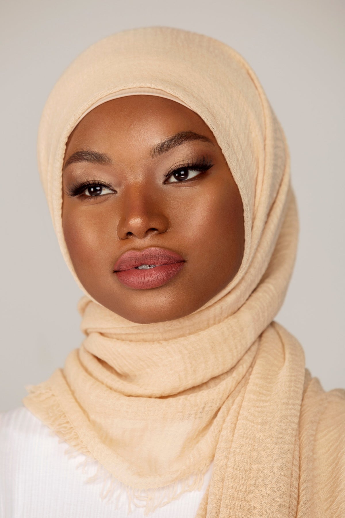 Everyday Crinkle Hijab - French Vanilla Veiled Collection 