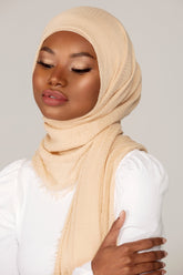Everyday Crinkle Hijab - French Vanilla Veiled Collection 