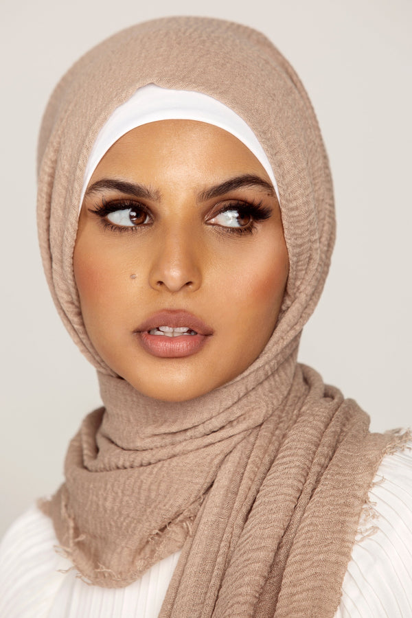 Everyday Crinkle Hijab - Hazelnut Veiled Collection 