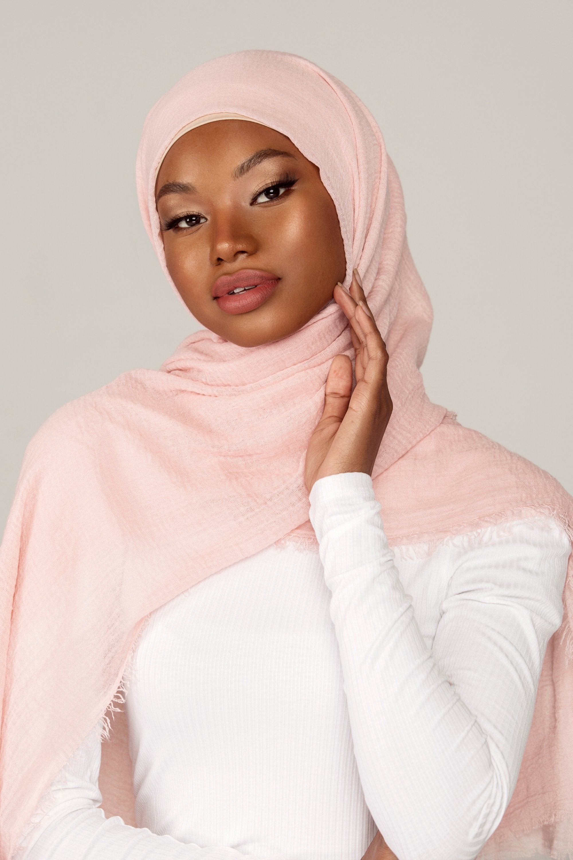 Everyday Crinkle Hijab - Pink Quartz Veiled Collection 