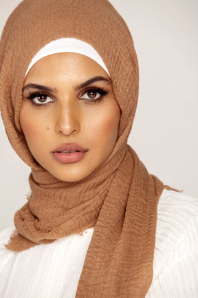 Everyday Crinkle Hijab - Wheat Veiled Collection 