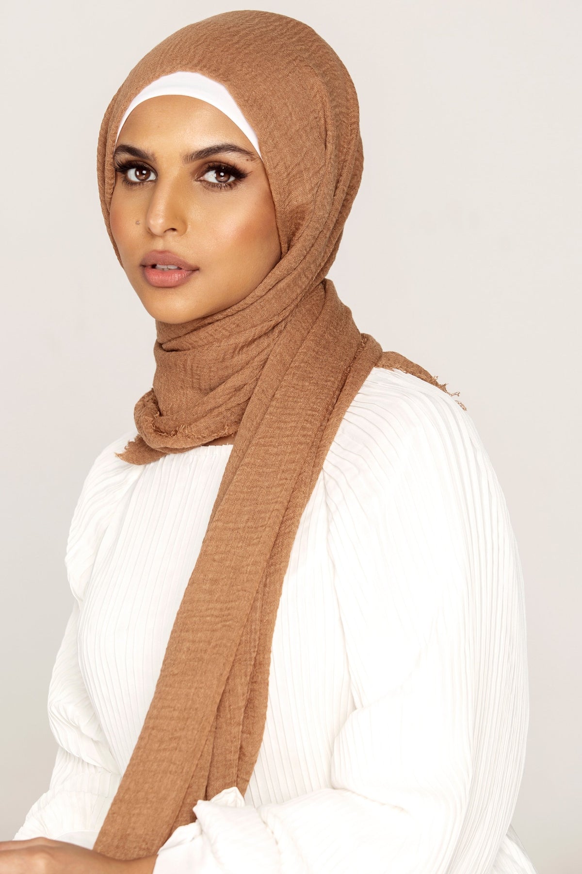 Everyday Crinkle Hijab - Wheat Veiled Collection 