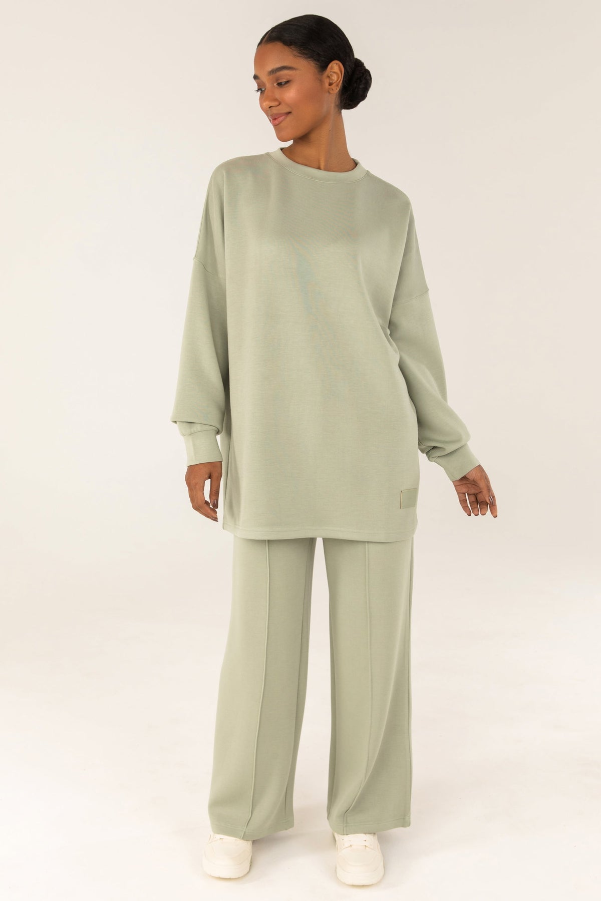Everyday Wide Leg Lounge Pants - Desert Sage Veiled Collection 