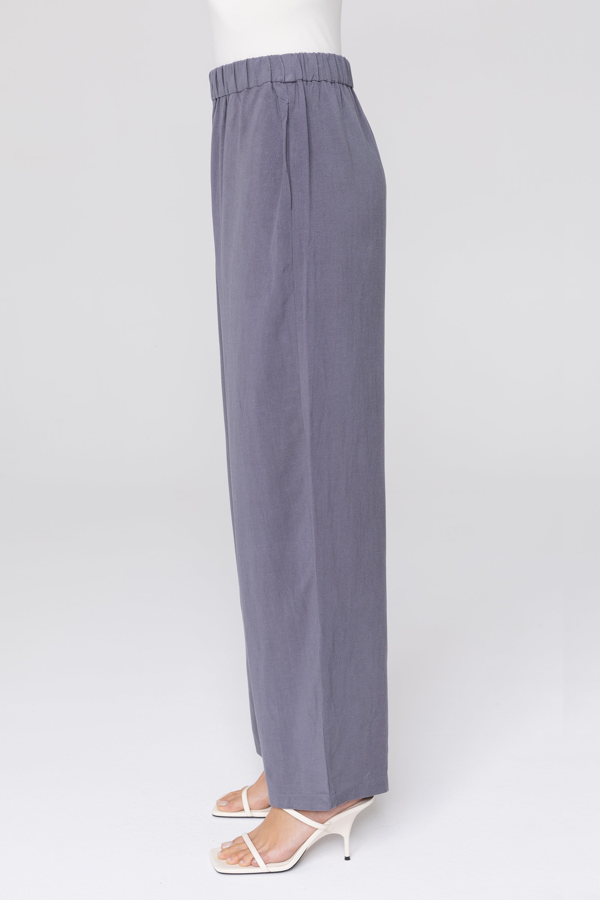 Gemma Linen Wide Leg Pants - Denim Veiled Collection 