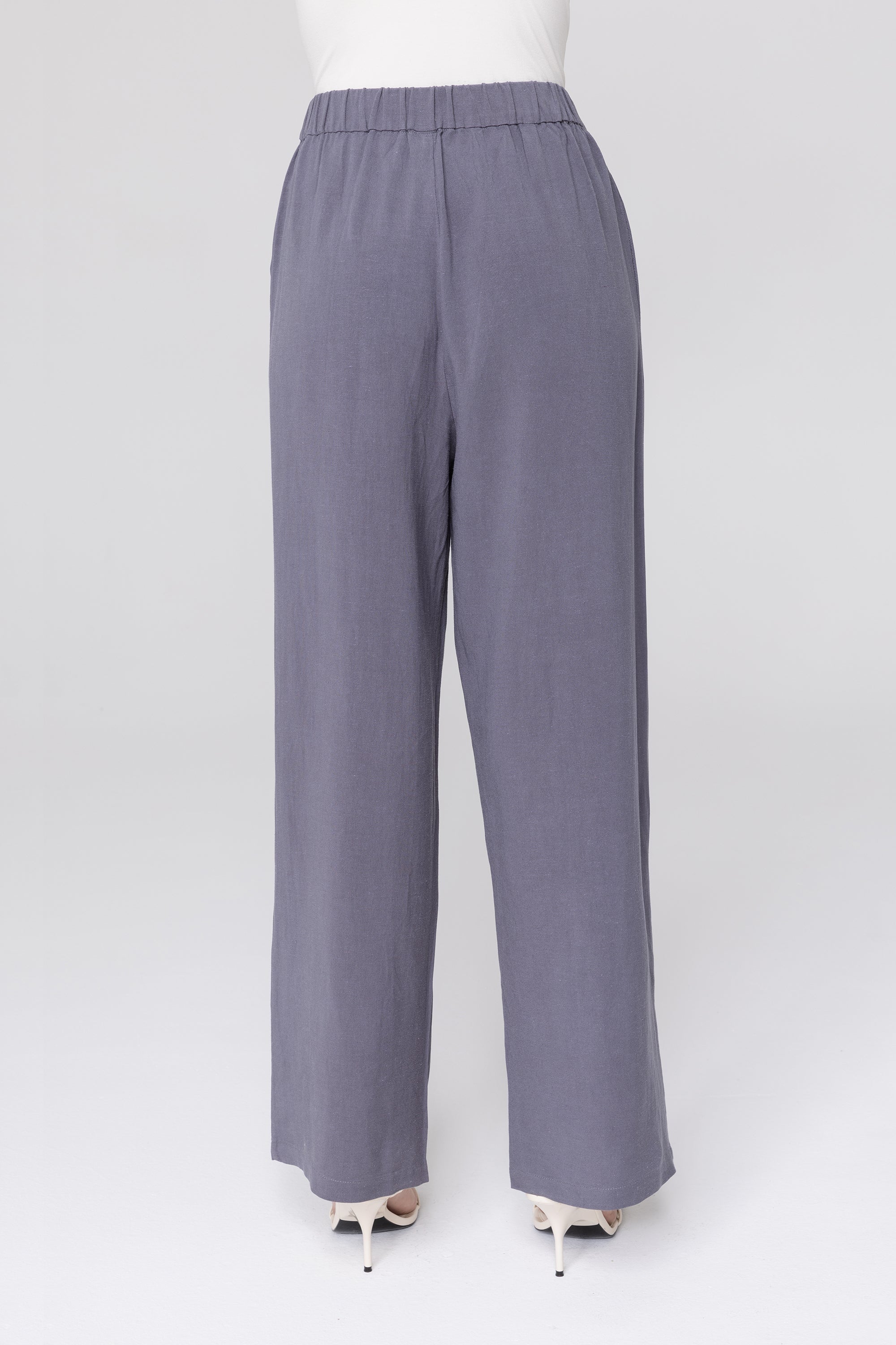 Gemma Linen Wide Leg Pants - Denim Veiled Collection 