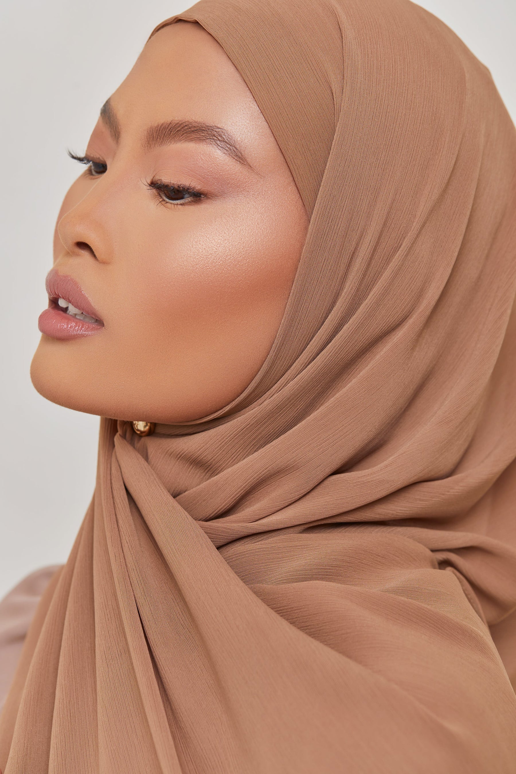 Georgette Crepe Hijab - Cumin Veiled Collection 