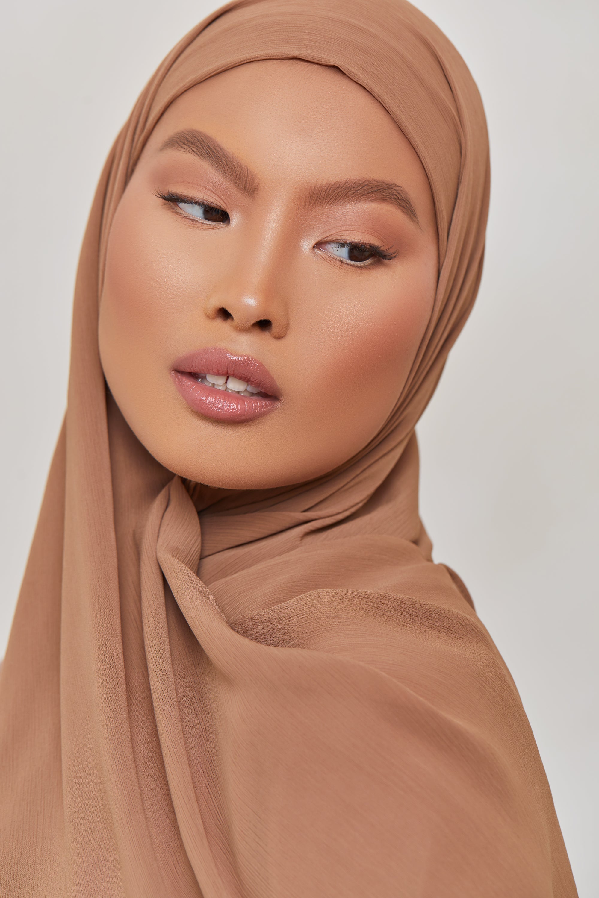 Georgette Crepe Hijab - Cumin Veiled Collection 