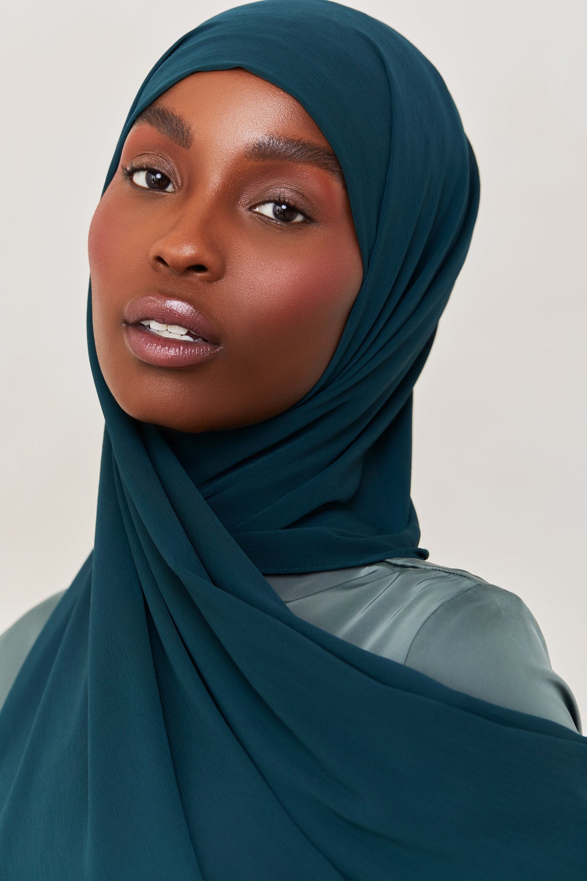 Georgette Crepe Hijab - Guava Veiled Collection 