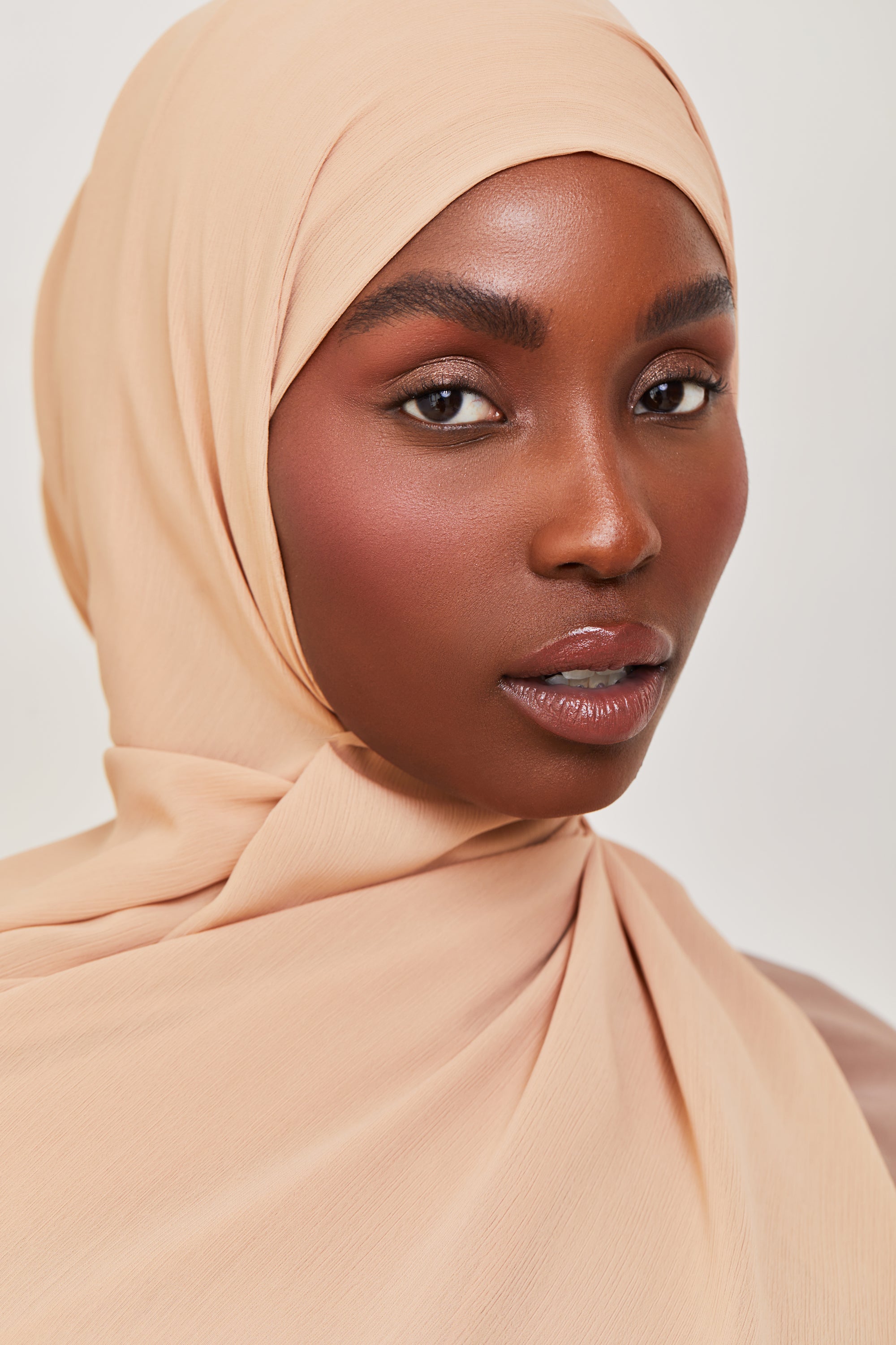 Georgette Crepe Hijab - Oat Veiled Collection 
