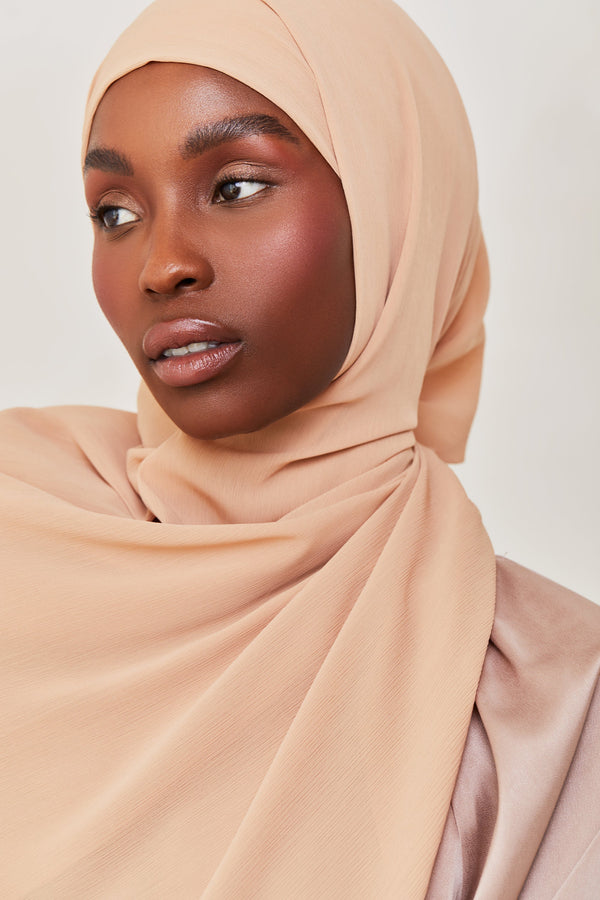 Georgette Crepe Hijab - Oat Veiled Collection 