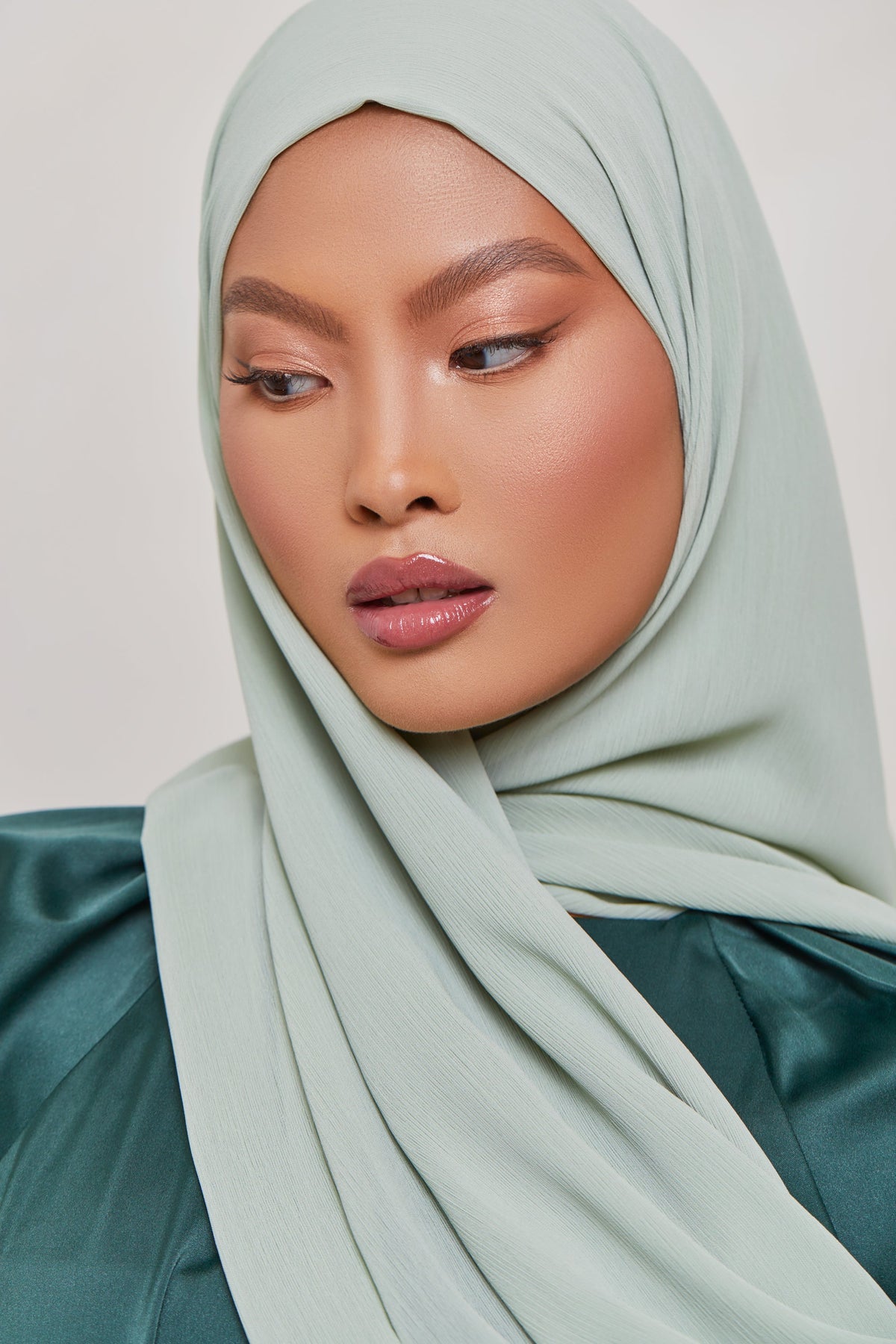Georgette Crepe Hijab - Sage Veiled Collection 