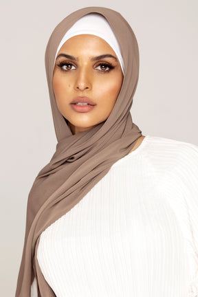 Georgette Crepe Hijab - Truffle Veiled Collection 