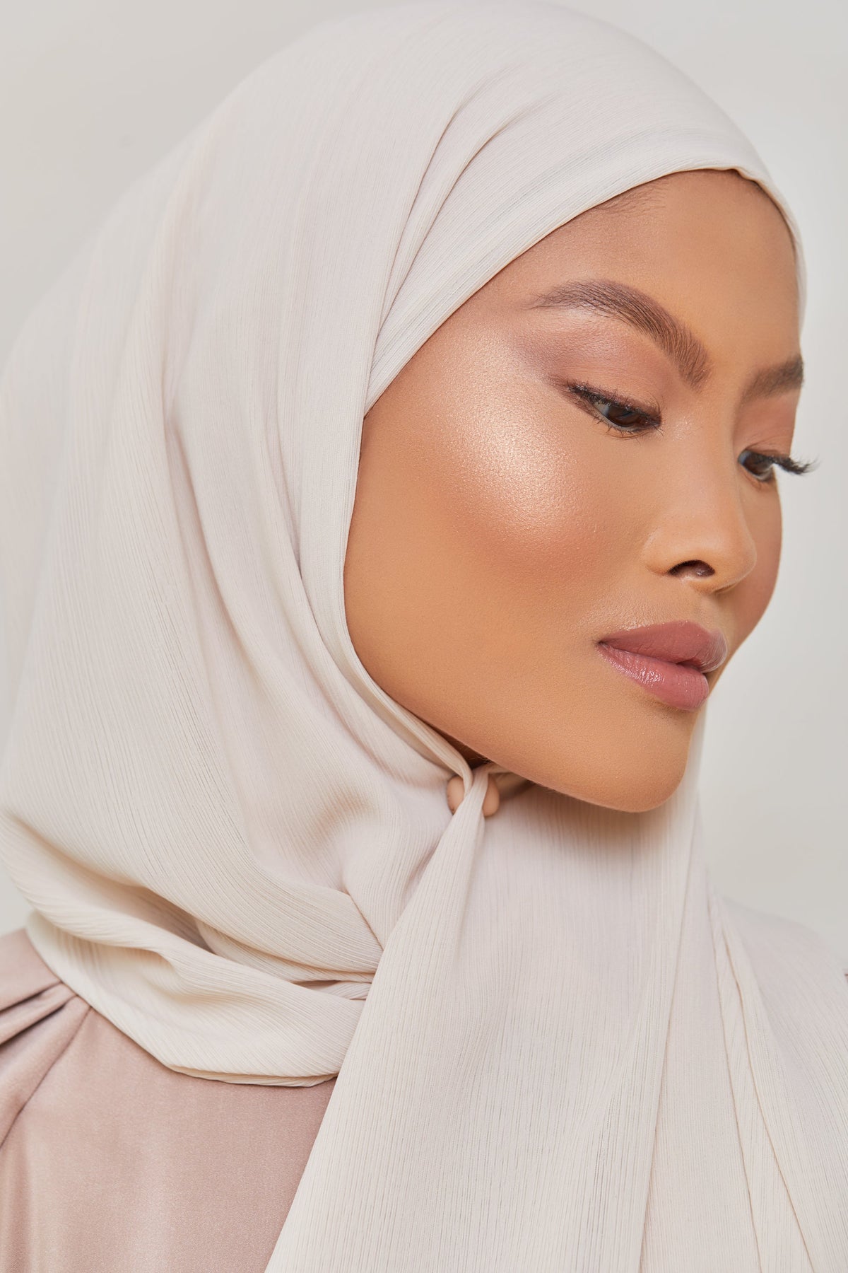 Georgette Crepe Hijab - Vanilla Veiled Collection 