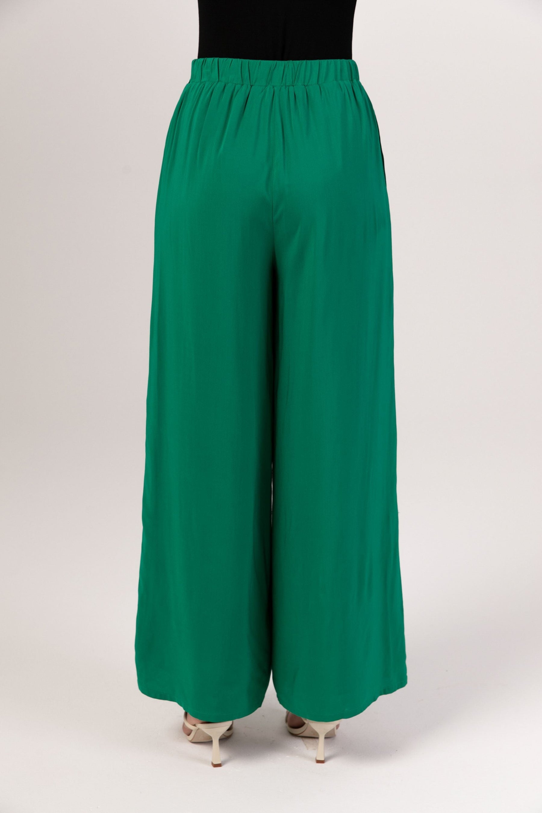 Hafsa Wide Leg Trousers - Jade Veiled Collection 