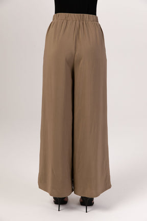 Hafsa Wide Leg Trousers - Khaki Veiled Collection 