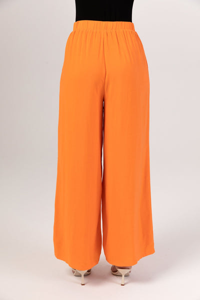 HallieDaily: Orange Pants} | Fashion, Wide leg trousers, Wide leg pants