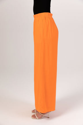 Hafsa Wide Leg Trousers - Muskmelon Veiled Collection 
