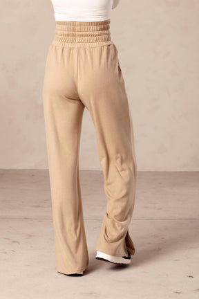 High Rise Lounge Pants - Cappuccino Veiled Collection 