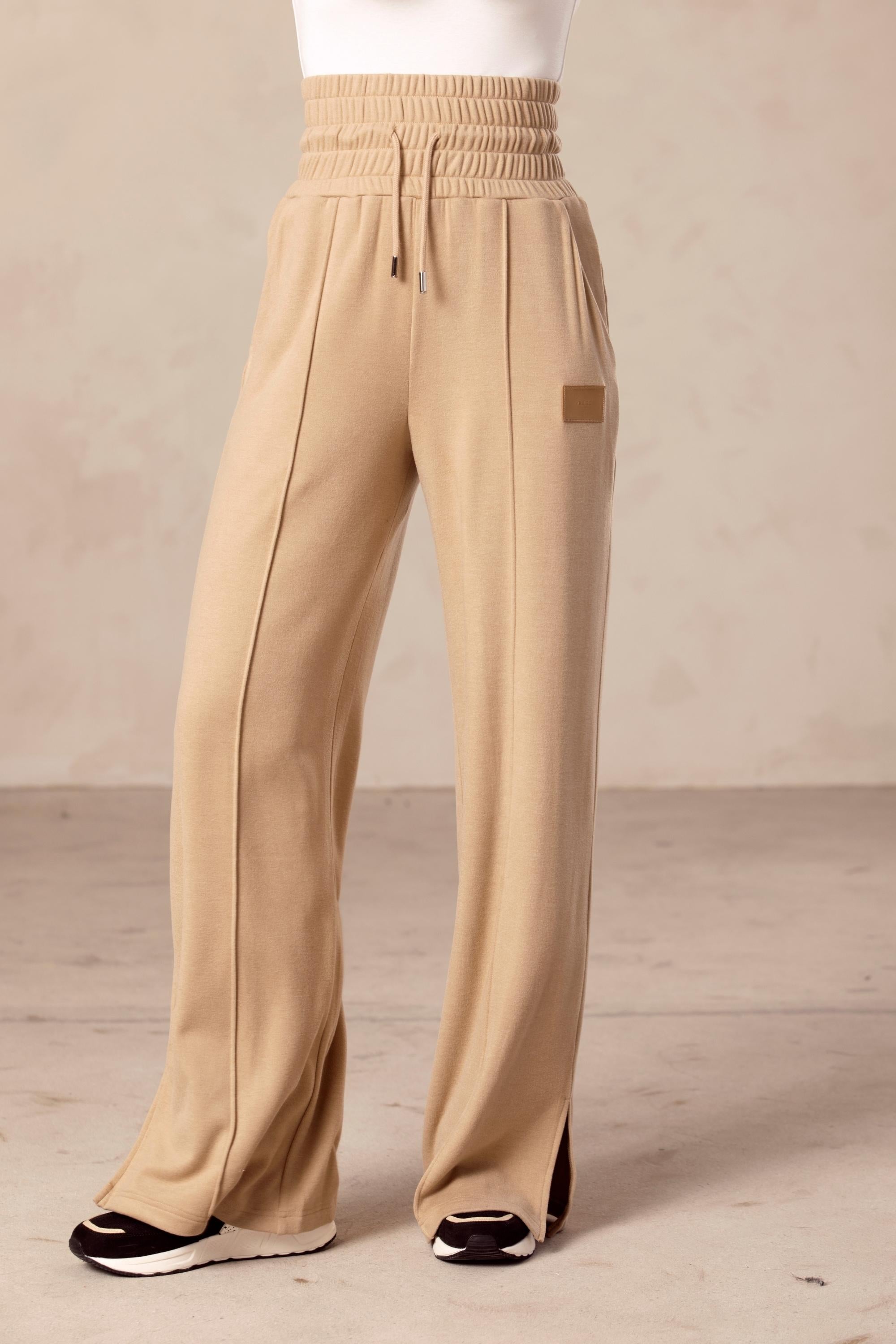 High Rise Lounge Pants - Cappuccino Veiled Collection 