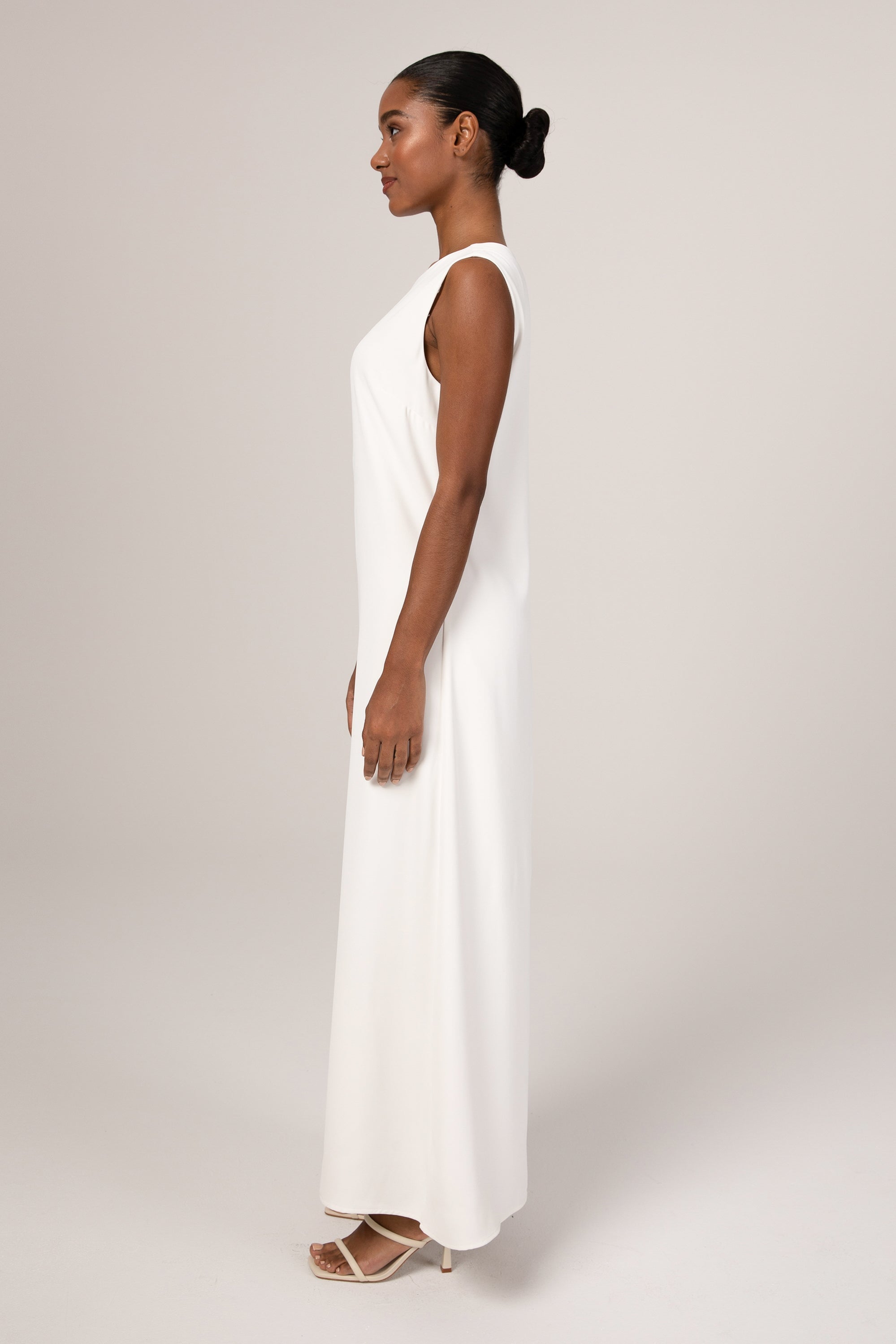 Jamila Sleeveless Maxi Dress - White Veiled Collection 