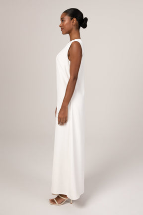 Jamila Sleeveless Maxi Dress - White saigonodysseyhotel 