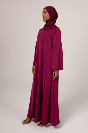 Jenna Flowy Circle Maxi Dress - Deep Purple Veiled Collection 