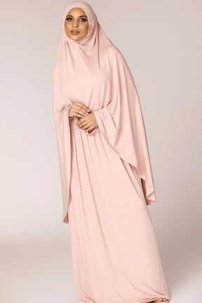 Jersey Prayer Two Piece Set - Dusty Pink Veiled Collection 