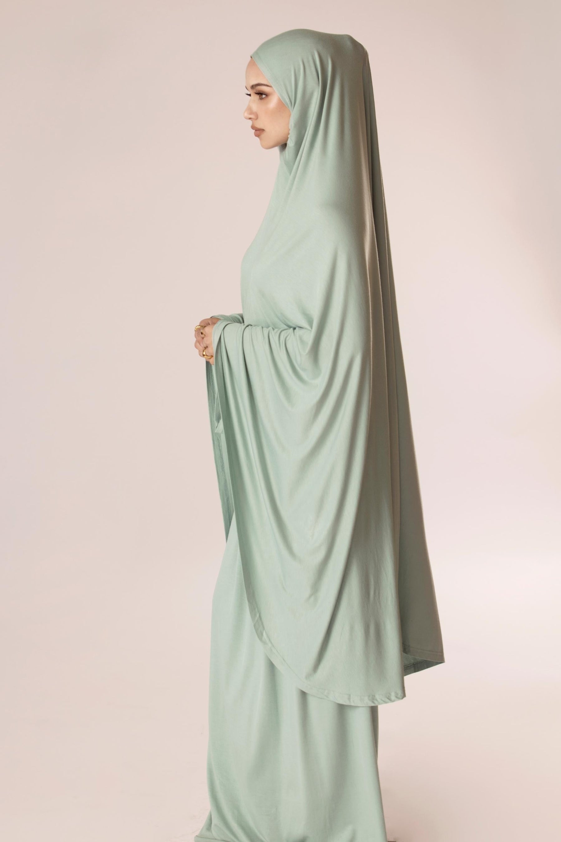 Jersey Prayer Two Piece Set - Sage Green Veiled Collection 