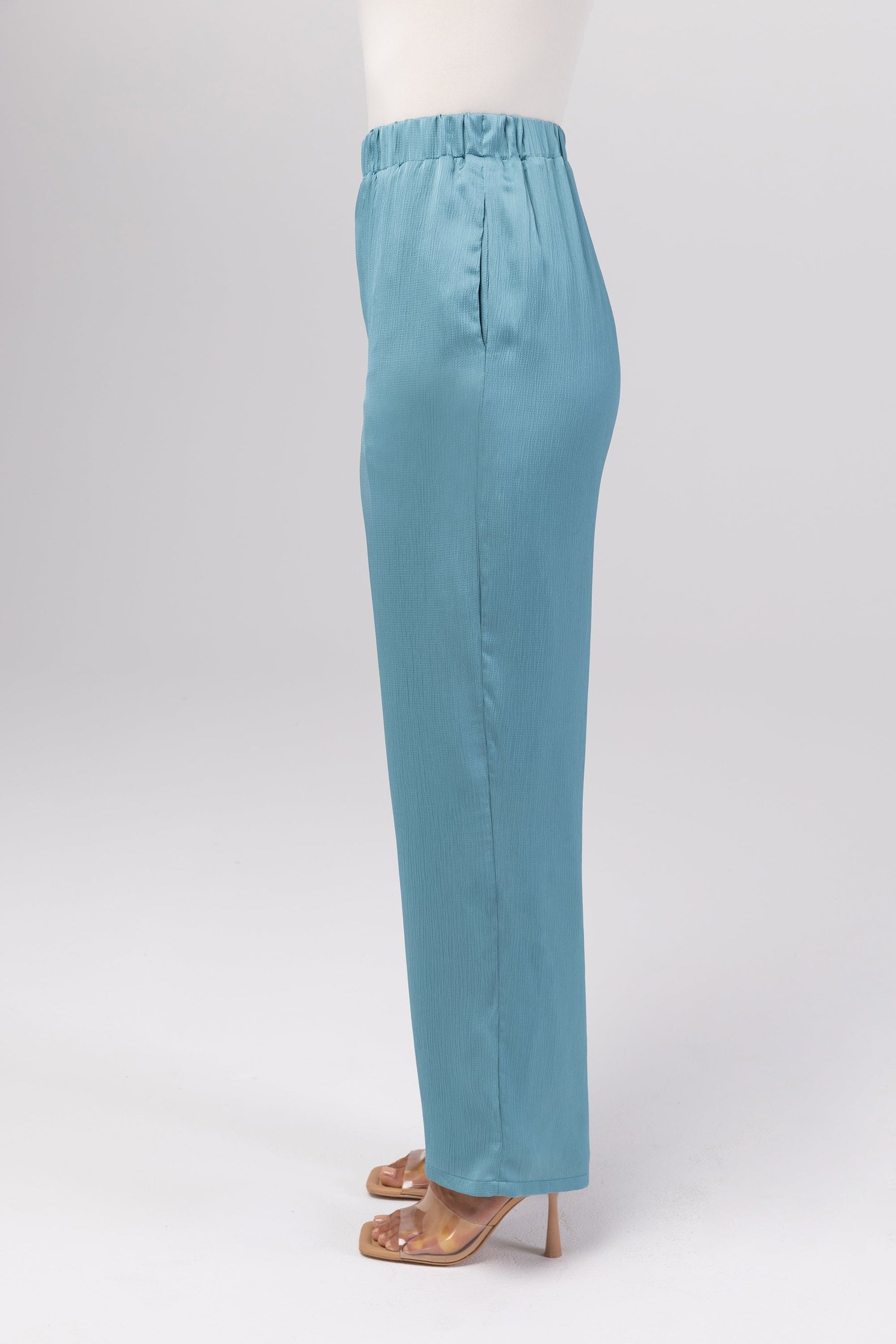 Katia Textured Wide Leg Pants - Stillwater Veiled 