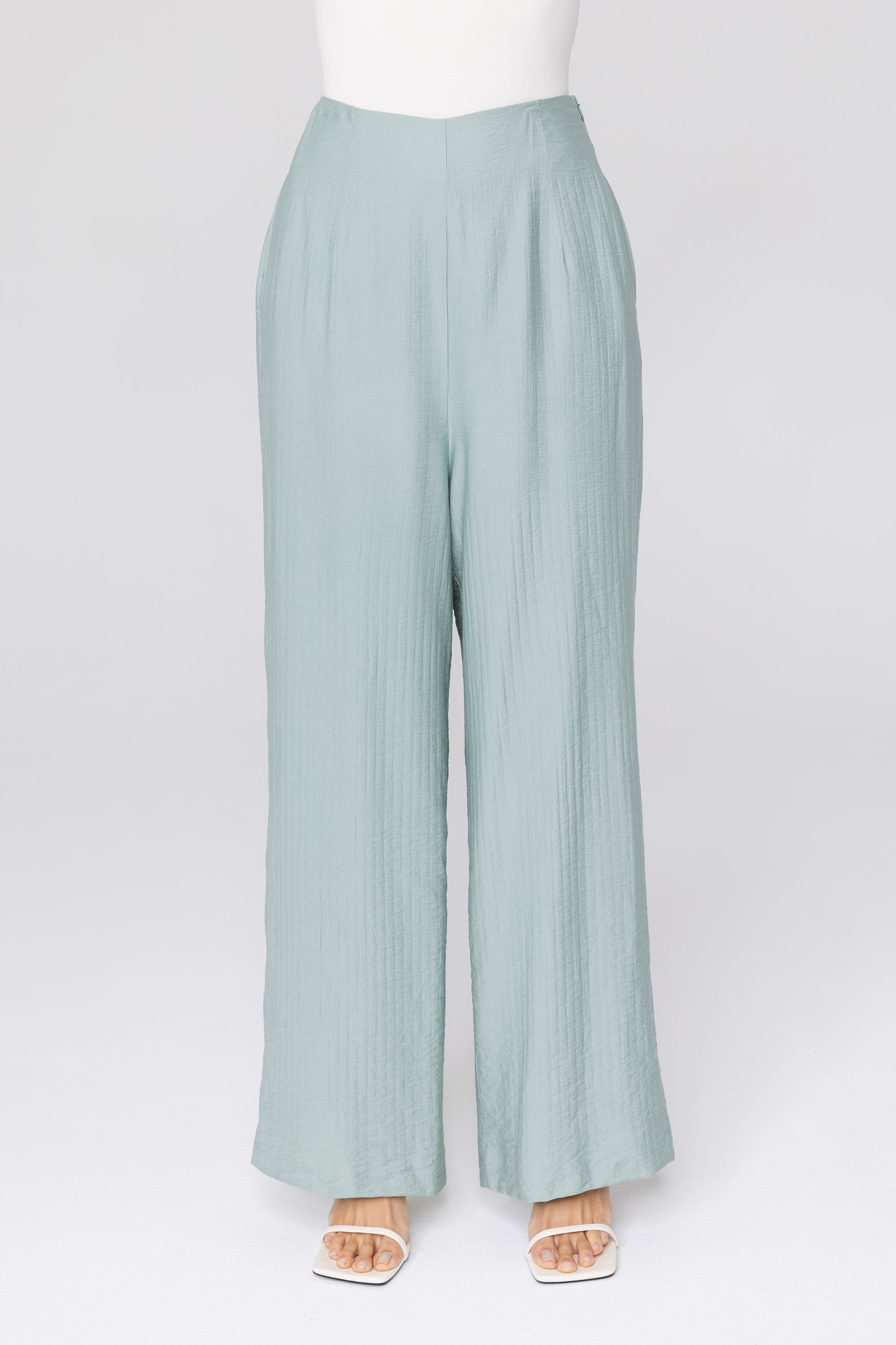 Lia Wide Leg Pants - Sage Veiled Collection 