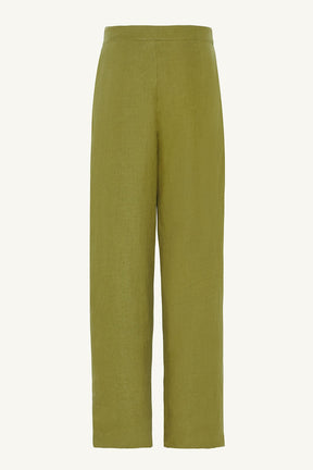 Linen Straight Leg Pants - Avocado Clothing Veiled Collection 