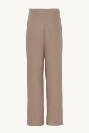 Linen Straight Leg Pants - Caffe Clothing Veiled Collection 
