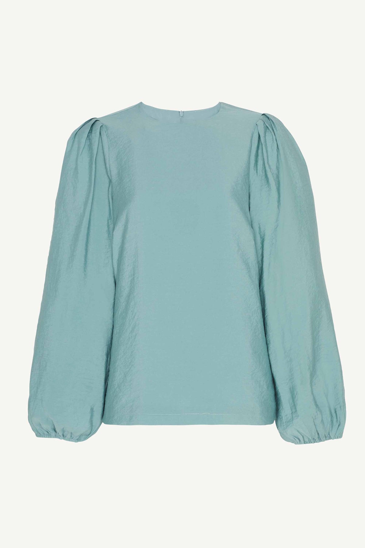 Lora Balloon Sleeve Top - Loden Frost Clothing Veiled Collection 