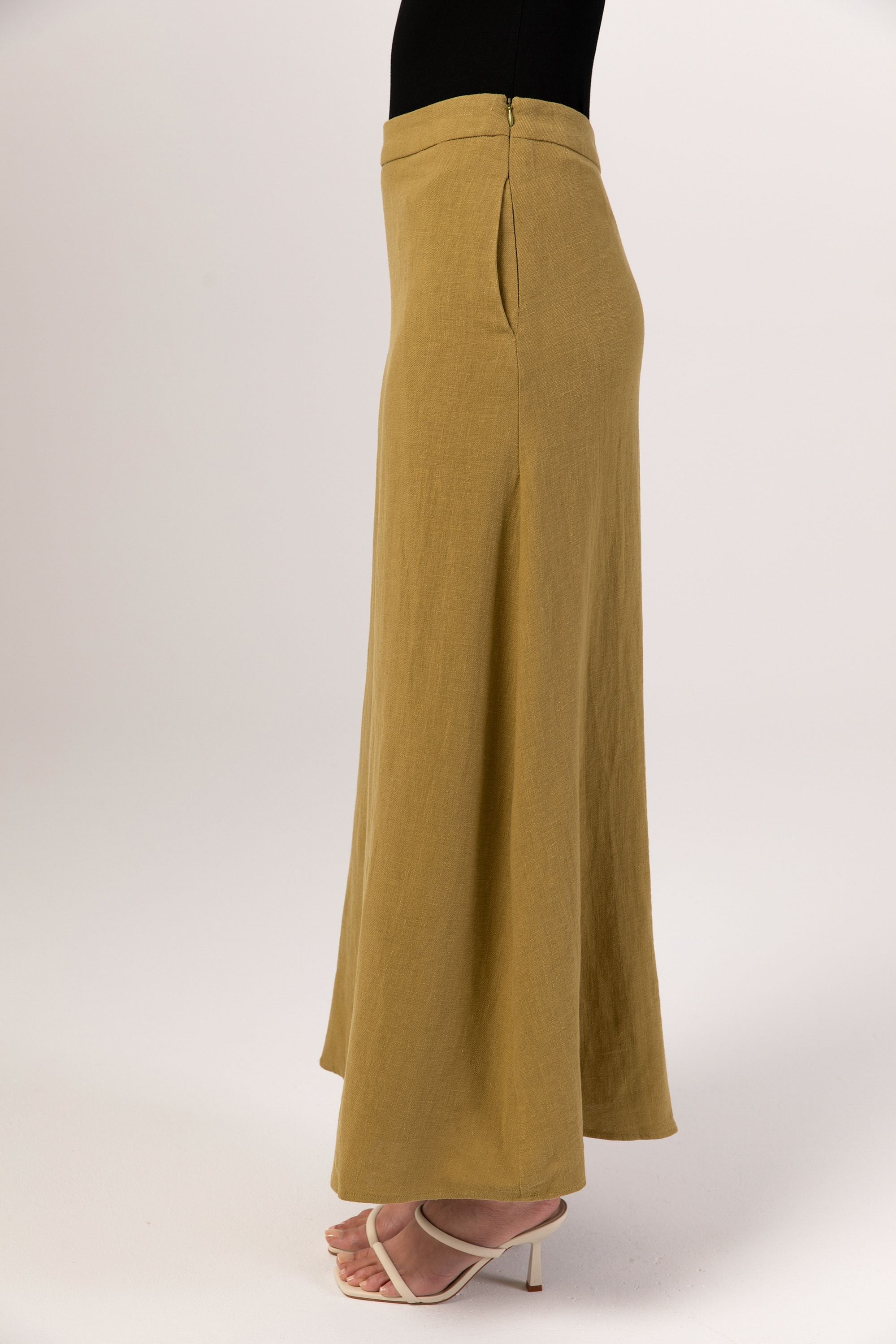 Moss green maxi clearance skirt