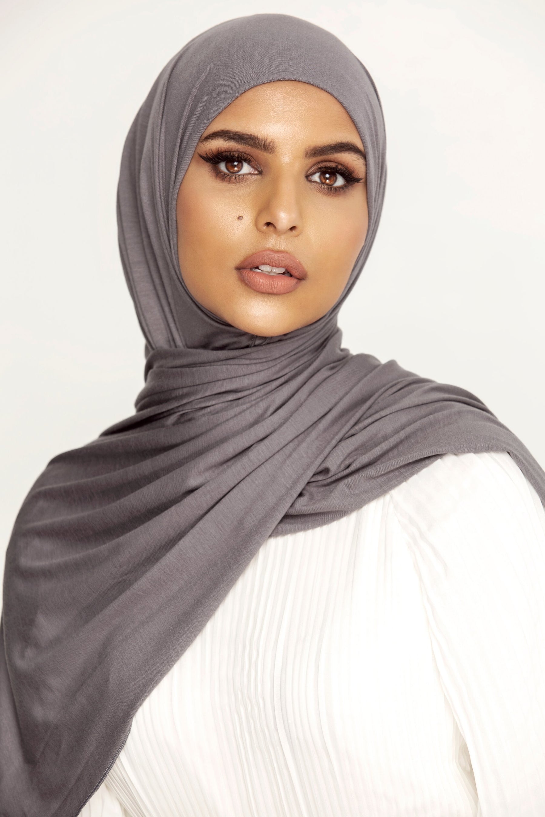 Luxury Jersey Hijab - Graphite Veiled Collection 