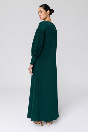 Madina Textured Maxi Dress - Deep Teal Veiled Collection 