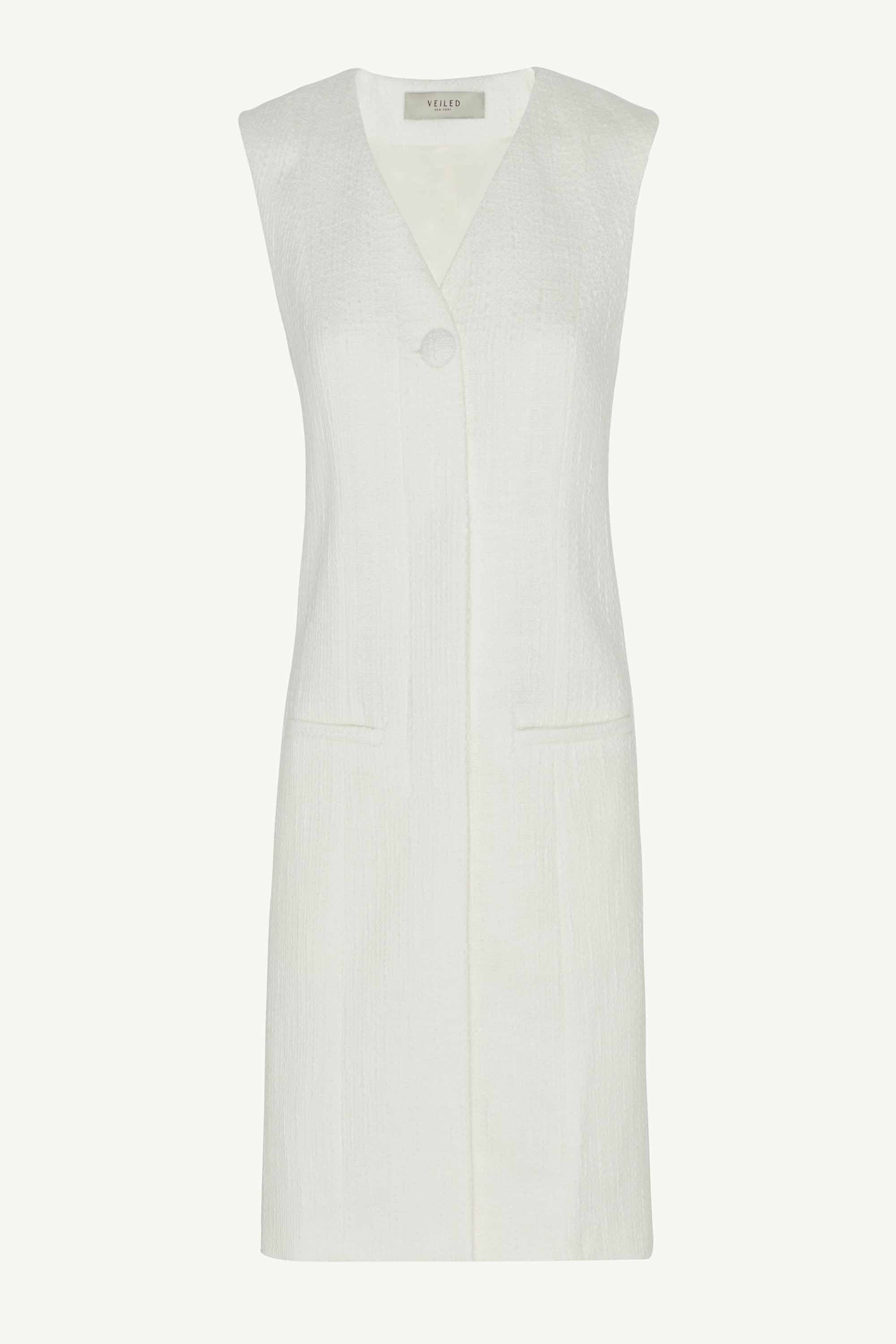 Marcella Tweed Vest - Pearl Clothing Veiled 
