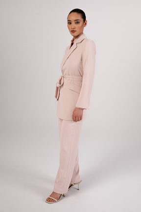 Maria High Rise Trousers - Pink Ivory Veiled Collection 