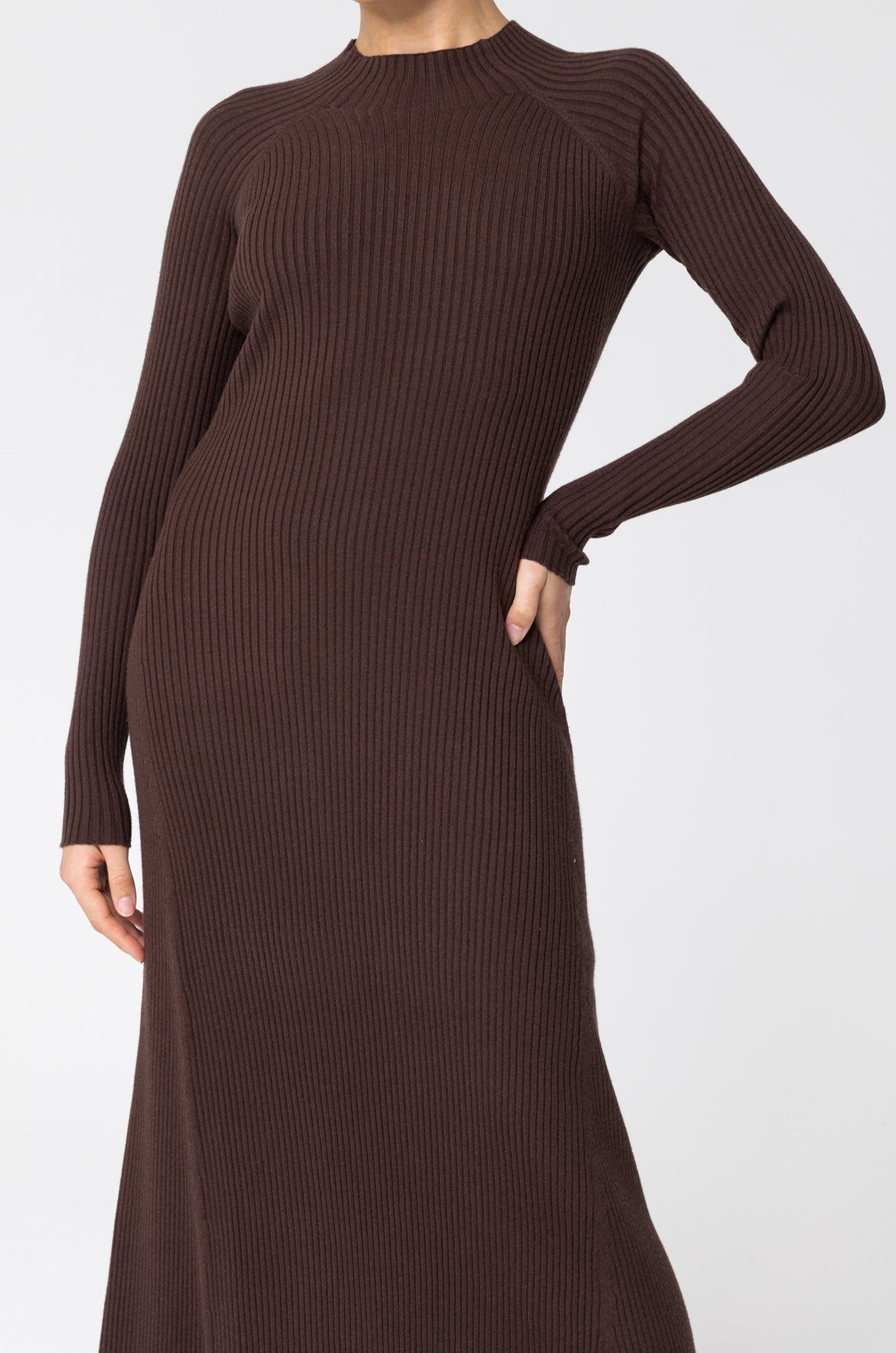 Rib-knit dress
