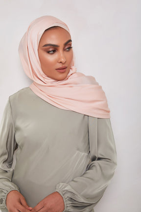 MATTE Satin Hijab - Sunset Tan Veiled Collection 