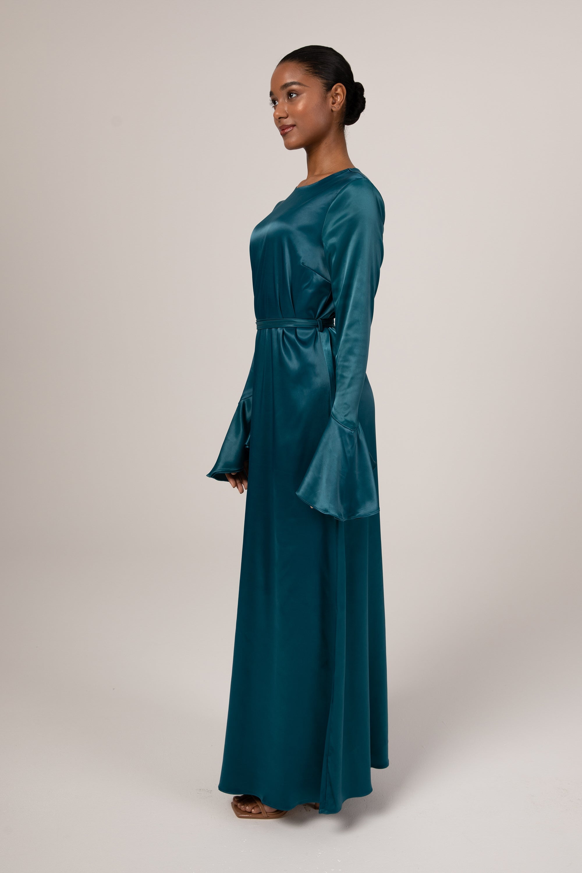 Teal long sleeve maxi on sale dress