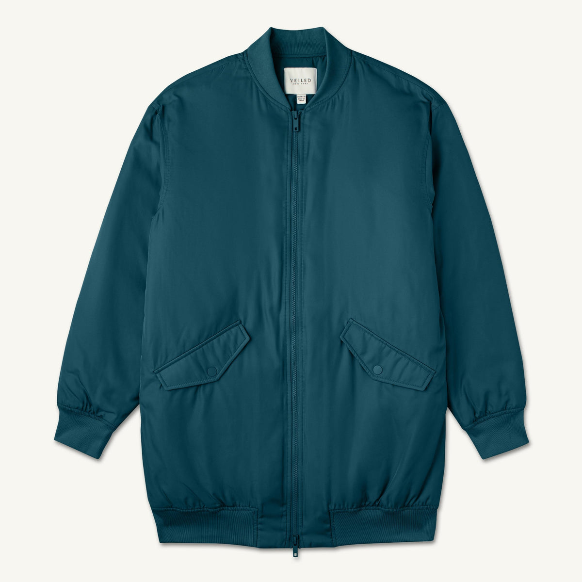 Oversized Bomber Jacket - Deep Teal